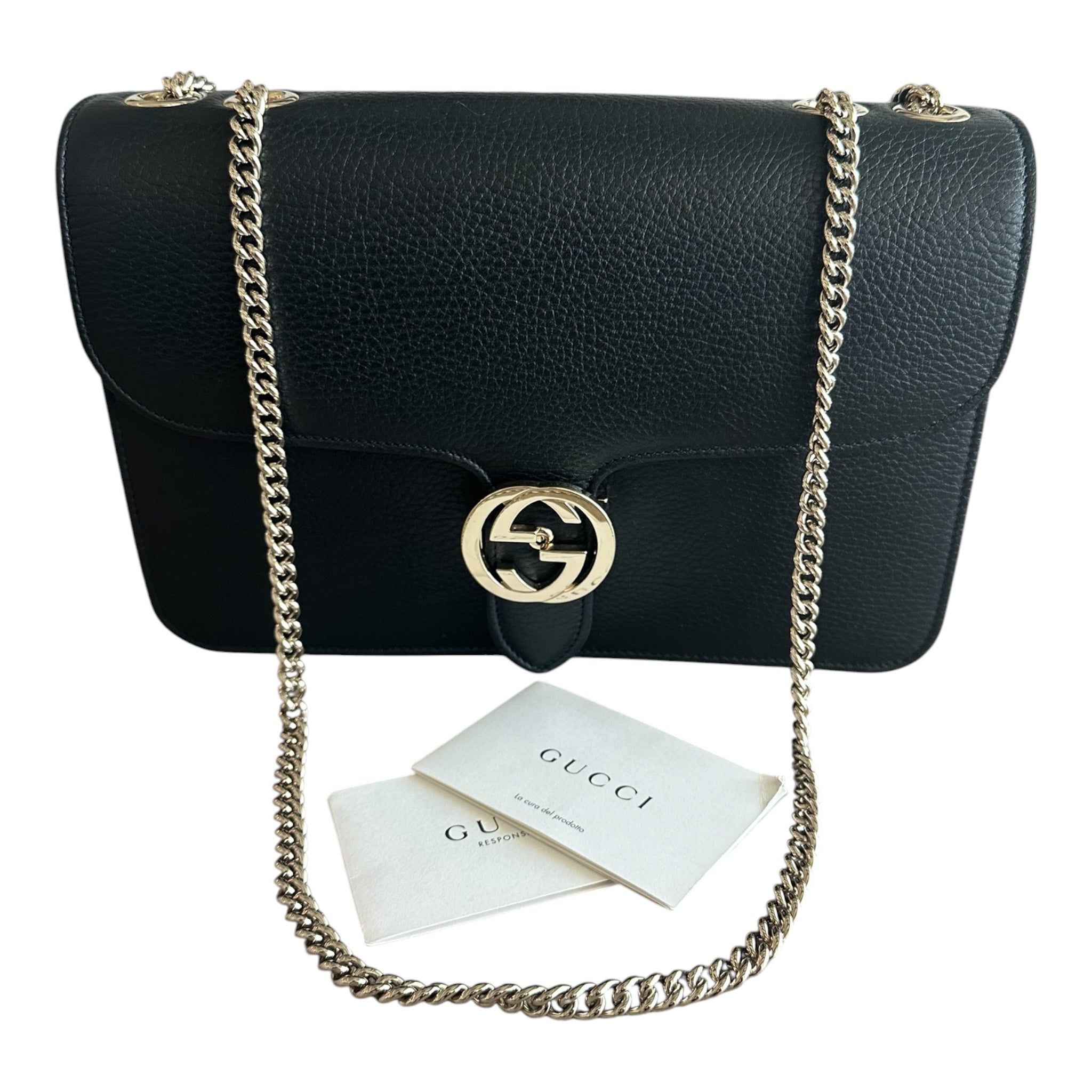 Vintage Gucci Interlocking GG Chain Shoulder Bag